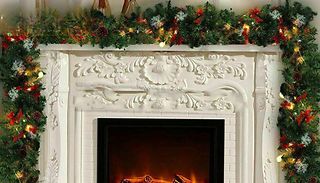 9FT Pre Lit Christmas Garland with Lights - 4 Colours!