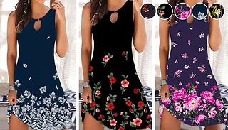 Floral Sleeveless Summer Dress - 5 Colours & 4 Sizes