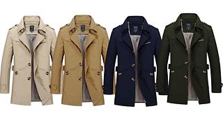 Men's Trench Coat - 5 Colours, 5 Sizes