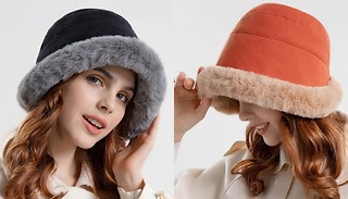 Fluffy Trimmed Bucket Hat - 4 Colours 