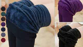 Fleece Lined Thermal Stretch Leggings - 8 Colours
