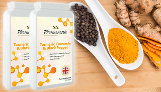 Turmeric & Black Pepper Extract Capsules - 120, 240 or 360 Capsules