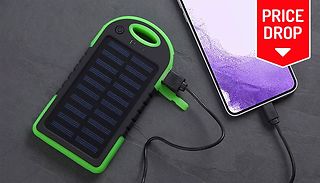 Dual USB Solar Power Bank with Flashlight - Energy Saving!