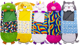 Kids Portable Plush Creature Sleeping Bag - 8 Designs & 3 Sizes