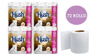 72-Pack of Hush Luxury 3-Ply Shea Butter Toilet Rolls
