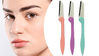 3 or 6-Pack of Glamza Facial Hair Folding Razors