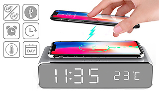 2-in-1 LED Alarm & Wireless Charging Station - 1 or 2-Pack