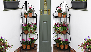 3-Tier Metal Corner Plant Display