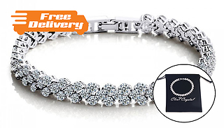 7ct Created Sapphire Tennis Bracelet