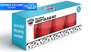 Set of 8 Mini Red Solo Shot Cups