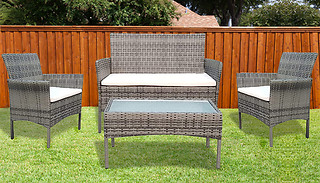 4-Seater Rattan Garden Furniture Set