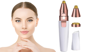 2-in-1 Rechargeable Face Trimmer with LED Light