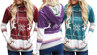 Women's Christmas Snowflake Hoodie - 5 Colours & 4 Sizes