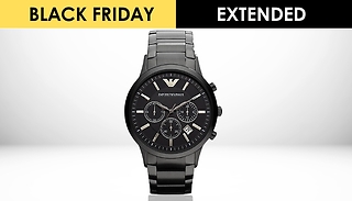 Emporio Armani AR2453 Men's Watch - Black Strap with Black Dial