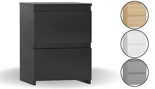 Vida Designs Denver 2-Drawer Bedside Chest - 3 Colours
