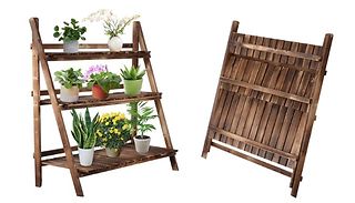 3-Tier Folding Ladder Flower Stand 