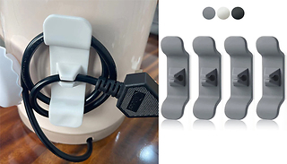 4-Piece Attachable Cord Organizer Set - 3 Colours