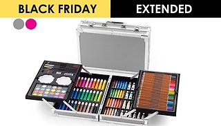 145-Piece Pencil & Paint Set with Aluminium Case - 2 Colours