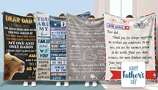 Father's Day Personal Message Gift Blanket - 4 Options