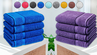 4 x Jumbo Egyptian Cotton Bath Sheets - 13 Colours