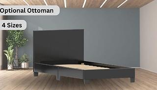Faux Leather Bed Frame or Ottoman Bed Frame - 4 Sizes