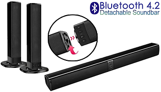 Bluetooth 4.2 Detachable Soundbar Speaker with Microphone