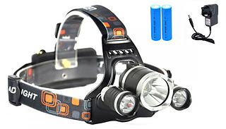 12000 Lumens Outdoor Headlamp with Adjustable Zoom - 2 Colours