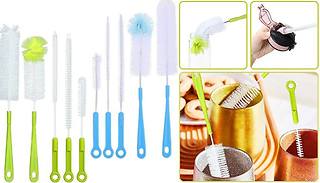 5-Piece Bottle & Straw Cleaning Long Handle Brush Set - 2 Colours