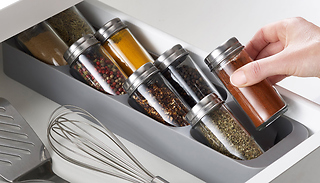 Kitchen Drawer 8-Slot Spice Storage Organiser - 1 or 2