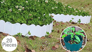 20-Piece Small Decorative Bendable Garden Fencing Set - 2 Colours