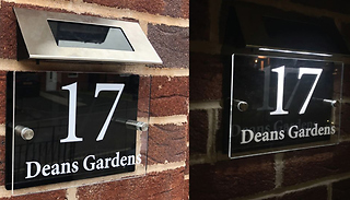 Personalised Acrylic Door Sign with Solar Light