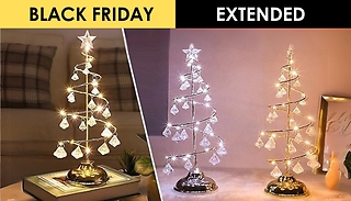 Crystal Christmas Tree Lamp - 3 Sizes & 3 Colours