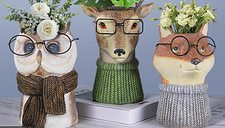 Animal Head Resin Flower Pot - 4 Designs