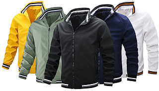 Men's Stripe Detail Bomber Jacket - 5 Colours & 6 Sizes