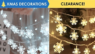 Snowflake LED Christmas String Lights - 2 Colours & 2 Lengths