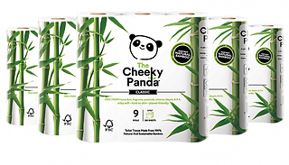 'The Cheeky Panda' 3-Ply Natural Bamboo Toilet Paper - 45 Rolls