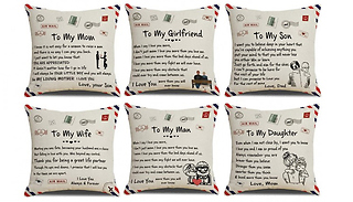 Inspirational & Supportive Letter Pillowcase - 12 Designs
