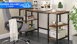 Dark Wood Particleboard Minimalist-Style Computer Desk