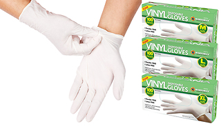 100 x Powder Free Disposable Gloves - 3 Sizes