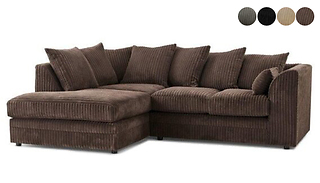 Hannah Jumbo-Cord Corner Sofa - 2 Options & 4 Colours