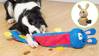 Bite Resistant Roll-Up Plush Dog Toy - 2 Colours