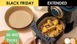 30 to 400 Disposable Non-Stick Air Fryer Liners - 2 Colours