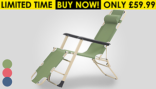 2 x Zero-Gravity Reclining Sun Loungers - 3 Colours