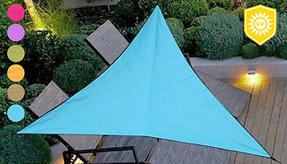 UV-Resistant Triangular Sun Shade Sail Canopy in 2 Sizes - 5 Colours
