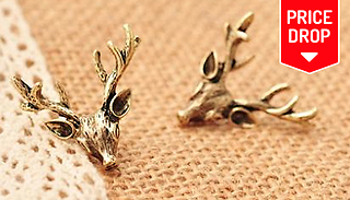 Vintage Reindeer Studs