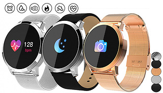 Q8 Bluetooth Smartwatch with Heart Rate Monitor + Pedometer - 5 Styles