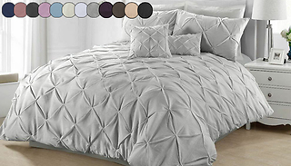 Eliza Pin Tuck Duvet Cover Set - 12 Colours & 4 Sizes