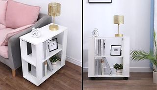 2-in-1 Storage Side Table - With Wheels