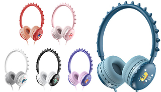 Kids 3D Dinosaur Over-Ear Wired Headphones - 6 Colours