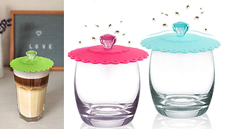 6 or 12 Protective Silicone Drink Cup Lids